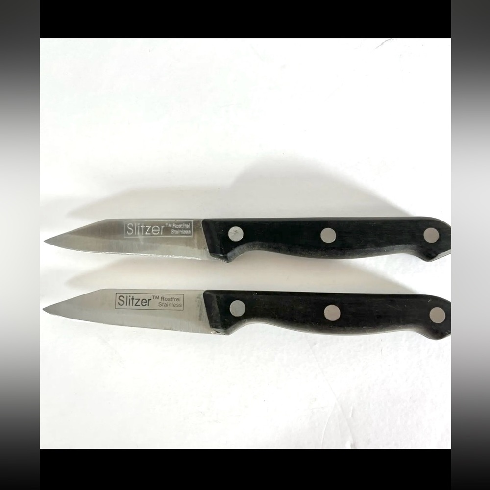 Set of 2 SLITZER Rostfrei Stainless Steel Blade Paring Knives